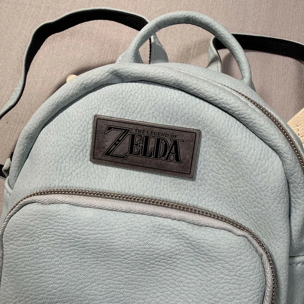 The Legend of Zelda Mini Backpack Blue Faux Leather Winged Gamer Bag New
